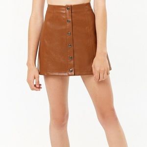Faux Leather Mini Skirt